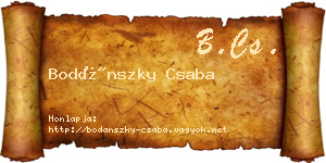 Bodánszky Csaba névjegykártya